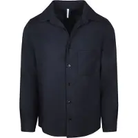 Profuomo Hemdjacke Wolle Mouliné Marine
