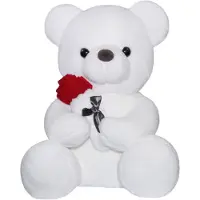 Merkloos Solidchoice – Teddybär mit Rosen, weicher Plüschtier für Kinder