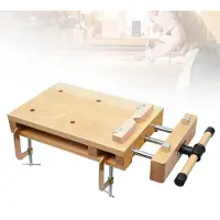 Dripio Mobile Hobelbank aus Buchenholz, 53 x 28 x 7 cm, mit Schraubstock