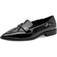 Marco Tozzi Damen Slipper Bequem, Schwarz (Black PATENT), 39 EU