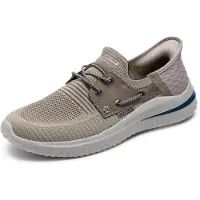 SKECHERS USA Herren Slipper: Delson 3.0-Roth Slipper, Taupe, 45.5 EU