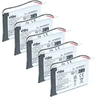 VHBW 5x Akku kompatibel mit Elca MITO-VETTA, MAGO-EVO, EVO, VETTA Fernbedienung Remote Control (1250 mAh, 3,7 V, Li-Polymer)