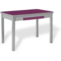 OEM Ausziehbarer Glastisch, Aubergine, 90x50 cm, auf 140 cm ausziehbar