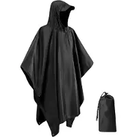 Merkloos Omgoods – Leichte, wasserdichte Regenjacke mit Kapuze – Multifunktionale 3-in-1-Jacke für Outdoor-Aktivitäten