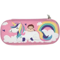 Merkloos Omgoods – Hartschalenetui mit Einhorn-Motiv für Mädchen – Stiftekontainer für Schule und Freizeit