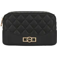 Marc Ellis Schultertasche aus Vegan Leather mit Steppung und abnehmbarer Kettenkette Pink Light UNICA 18x11.5x5 cm FLAT BLOOM