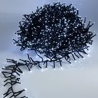 Spetebo LED Büschel Lichterkette kalt weiß - 22 m / 3000 LED - Garten Deko Beleuchtung mit 8 Funktionen
