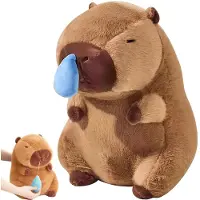 Merkloos Kapybara-Plüschtier – Plüsch – 40 cm – Mit einziehbarem Nasenstück – Sehr flauschig