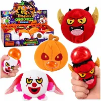 Lean Toys Glitzerndes Halloween-Plüsch-Quetschspielzeug – Weiches, glitzerndes Anti-Stress-Spielzeug (8 cm)