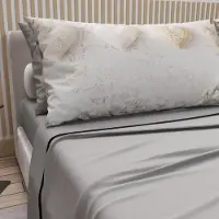Merkloos Omgoods – Luxus-Bettwäsche-Set für Doppelbett – 100% Baumwolle mit digitalem Druck, Hellgrau