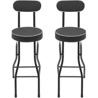 Merkloos Solidchoice – Set aus 2 klappbaren Barhocker mit Rückenlehne