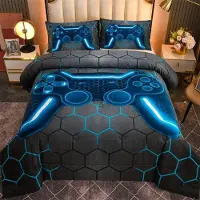 Merkloos Solidchoice – Geometrisches Patchwork-Bettset für Kinder, in Grau