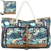 Merkloos Solidchoice – Große, wasserdichte Strandtasche mit Reißverschluss für Damen