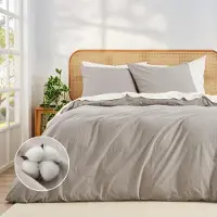Merkloos Solidchoice – Bettwäsche-Set, 220 x 240 cm, aus 100 % Baumwolle, in Beige