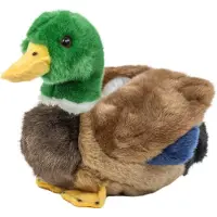 Merkloos Solidchoice – Kuscheltier Ente, 20 cm, in Grün/Blau/Braun