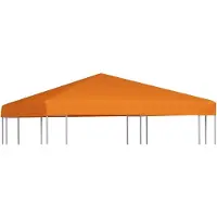 Hi Ersatzdach für Pavillon wasserdicht mit Kaminabzug Dachplane Zeltdach Gartenpavillon Partyzelt 3x3 m wasserfest UV-Schutz Wetterschutz Orange