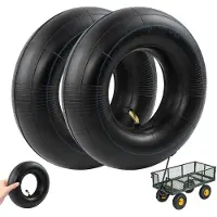 Dripio 2 Schubkarrenschläuche 3,00-4 Zoll, 225x65 mm, Gummischlauch mit Winkelventil