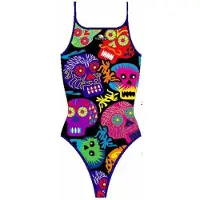 Turbo Halloween Skulls Badeanzug