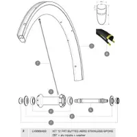 Mavic Cosmic Pro Carbon 2017-19 Vorderspeichen 14 Einheiten