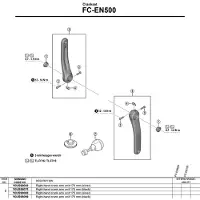 Shimano Rechte Kurbel FC-EN500 175 mm
