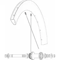 Mavic Kit 12 Front/rear Cosmic Sl 65 Disc Speichen