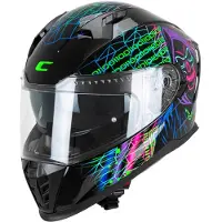 Cgm 311A Blast Integralhelm mit Sonnenblende und Antifog-Einsatz | Motorradhelm Integralhelm | ECE 22.06 | Violett | L (59 cm)