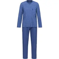 Ammann Schlafanzug "Schlafanzug lang Men / Nightwear", Herren, Gr. 62, blau (polo), Obermaterial: 100% Baumwolle CO., Homewear-Sets Schlafanzug