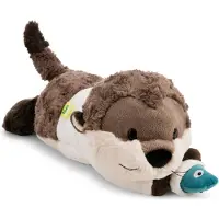 Nici 63236 Plüsch Otter Ophelio mit Fisch - 35cm, liegend