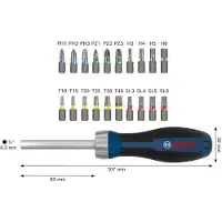 Bosch Bit-Ratschenschraubendreher-Set, 18 Bits