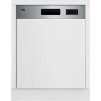 Beko BDSN15430X, Halb integriert, Standardgröße (60 cm), Schwarz, Tasten, LED, Zusammenklappbar