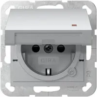 Gira SCHUKO-Steckd. KD Kontroll + SP System 55 F Alu 455226