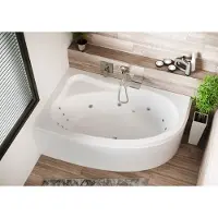 Riho Aryl Eck-Badewanne, Version rechts, mit flow-System, Einbau, 2-Sitzer, weiß, B017006005, Ausführung: 170x110x46,5cm, Nutzinhalt: 200 Liter