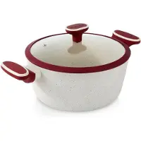 Nava Granitkanne mit Glasdeckel TERRESTRIAL 24 cm, 4,2 l