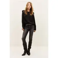 Ba&sh für Damen. 1H26CADI Satiniertes Top Cadie schwarz (36), Lässig, Polyester, Langarm