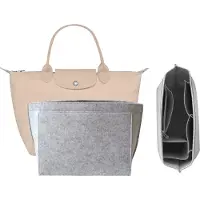 Markenlos Handtas-Organizer für Reisetaschen mit mehreren Taschen, lichtgrau, M, für kleine Accessoires