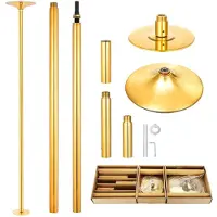 StarTech.com Pole-Dance-Stange - Tanzstange - Drehbar Und Statisch - Höhenverstellbar - Abnehmbar - 45 mm Durchmesser - Für Zuhause, Fitnessstudio Und Club - Gold