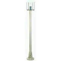 Albert Außenleuchte Brostu 2 weiß-gold IP44 E27 Aluminium Ø 20 cm H 116 cm