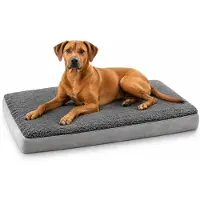 Belviona Hundematratze, weiche & stabile Liegematte mit waschbarem Bezug, 112x81x8 cm, anthrazit