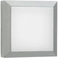 Albert Quadratische LED-Außenleuchte Parel 32 cm-grau