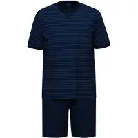 Ammann Schlafanzug "Schlafanzug kurz Men / Nightwear", Herren, Gr. 50, grau (total eclipse), Obermaterial: 100% Baumwolle CO., Homewear-Sets Schlafanzug