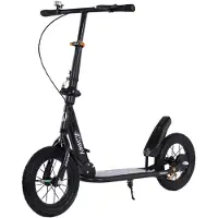 StarTech.com Tretroller - G056-045 - Für Erwachsene und Jugendliche - 30 cm - Glatte Luftreifen aus Gummi - Stoßdämpfend - Faltbar - Schwarz