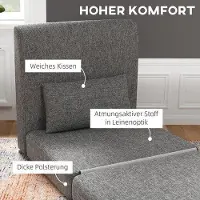 OEM Compacte 3-standige Gästebettbank mit Metallrahmen & Holzkonstruktion, inkl. Einbaumatratzen & schicker Grau-Stoffbezug