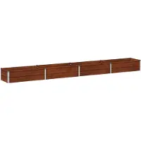 Syfax Hochbeet im Garten Wetterfeststahl 320 x 40 x 24 cm
