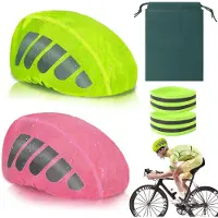 Merkloos Reflektierende Fahrradhelm Regenhaube Set - Hohe Sichtbarkeit, Wasserdicht - Modell Wasserdichter Fahrradhelm Schutz
