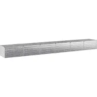 Syfax Hochbeet im Garten Verzinktes Silber 600 x 80 x 55 cm