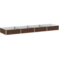 Syfax Hochbeet im Garten Schwarznuss 320 x 80 x 24 cm