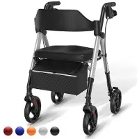 OEM Aluminium-Rollator mit großem Sitz und verstelbarer Rückenlehne