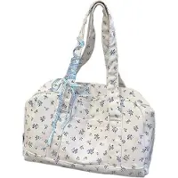 OEM Handtas für Damen - Crossbody - Blumen-Canvas-Tasche - Blau - Leicht - 30 x 23 x 11 cm