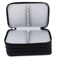 OEM 72-teilig Farbkleber-Set-Tasche mit großer Kapazität, Oxford-Mehrschicht-Organizer (schwarz)