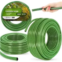 Merkloos Gartenschlauch, 50 Meter - Verstärkter, 3-lagiger Schlauch - UV-beständig - Flexibler Gartenschlauch - Für die Bewässerung - Maximaler Betriebsdruck: 8 bar - Gartenschlauch-Set